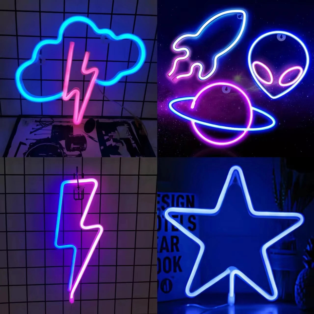 1Pc Cool Neon LED Light Sign – USB & Battery Powered Room Decor for Bedroom, Game Room. Perfect Gift