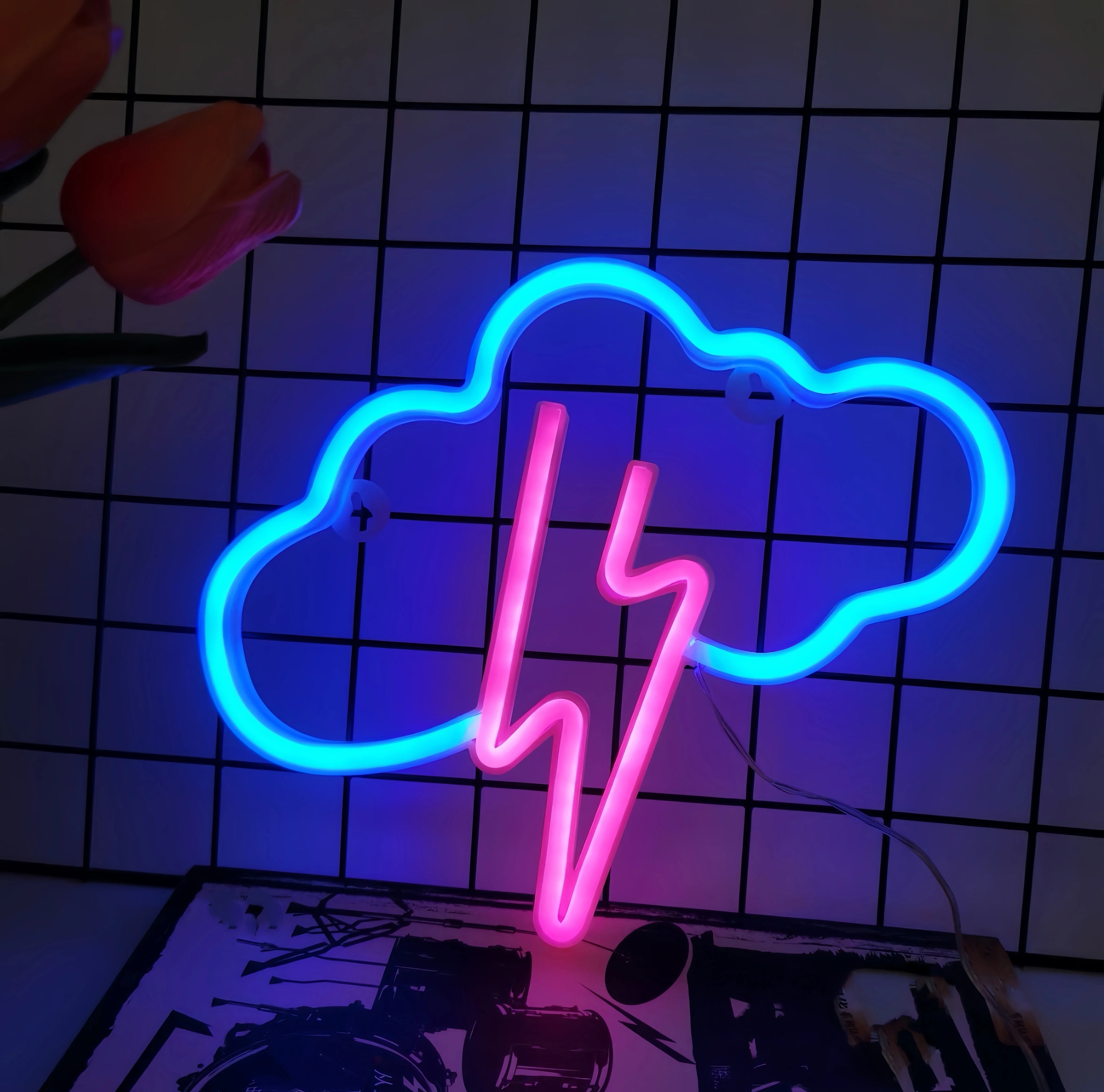 1Pc Cool Neon LED Light Sign – USB & Battery Powered Room Decor for Bedroom, Game Room. Perfect Gift