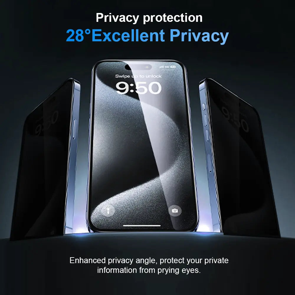 Privacy Tempered Glass Screen Protector for Samsung & iPhone – Crystal Clear Display, Anti-Spy Protection, Scratch & Impact Resistant Phone Screen Protection Accessory